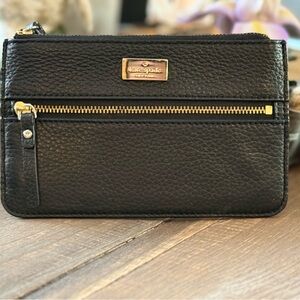 Kate Spade Black and Gold Zipper Pouch